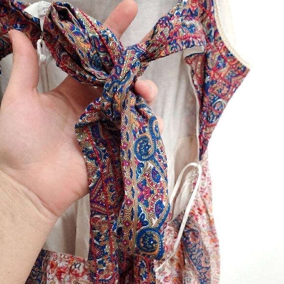 NWT HAUTE HIPPIE Paisley Embroidered Tiered Ruffle Maxi Dress - Picture 13 of 16